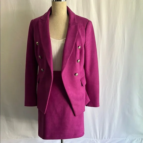 Faux Suede Fuchia Women's Boot Skirt - Picture 5 of 5